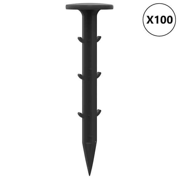 Markpinnar 100 st Svart Ø3 x 11 cm Plast