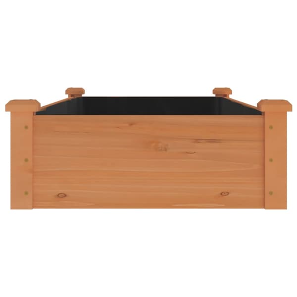 Odlingslåda med foder brun 120x60x25 cm massivt granträ