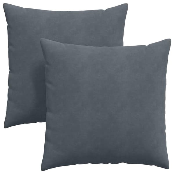 Sofakuddar 2 pcs Mörkgrå 60 x 60 cm Kordread tyg
