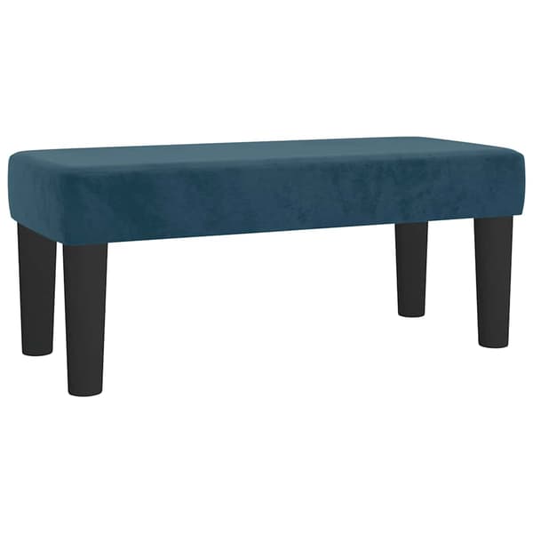 Ramsäng med madrass mörkblå 100x200 cm sammet