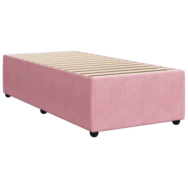 Sängram rosa 80x200 cm sammet