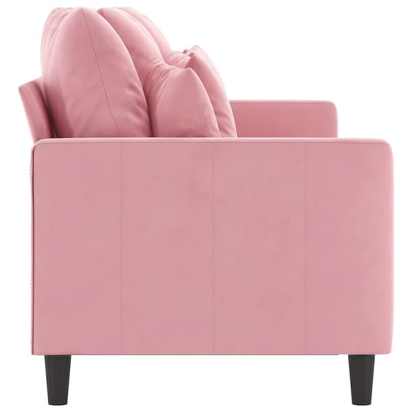 3-sitssoffa rosa 180 cm sammet