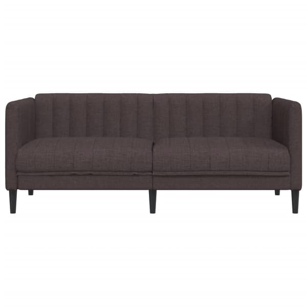 Soffa 2-sits mörkbrun tyg