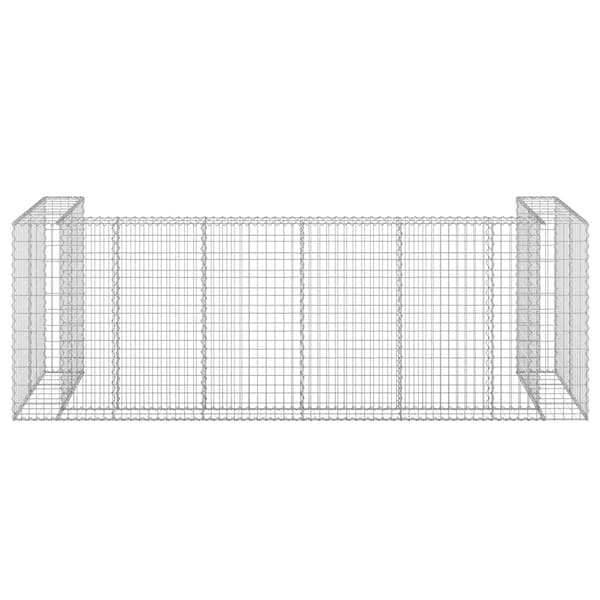 Gabionmur för soptunnor galvaniserat stål 325x100x110 cm