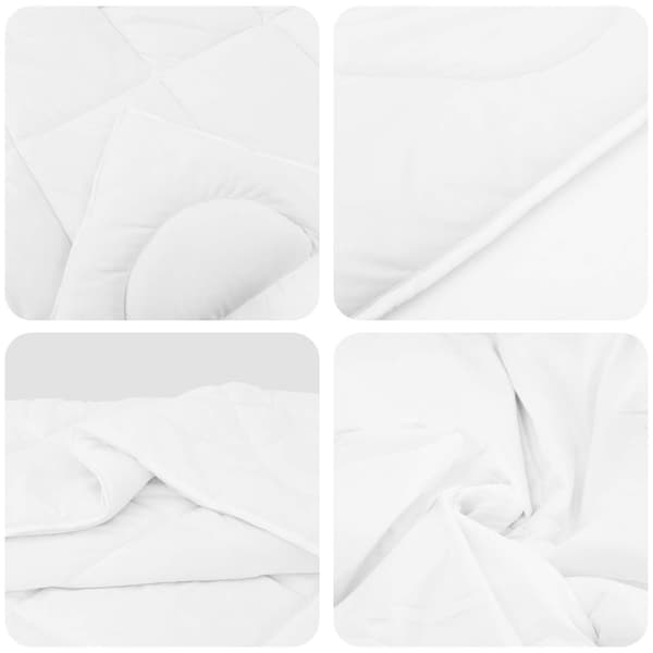 Vinter Täcke med kudde 3 pcs Vit Mikrofiber