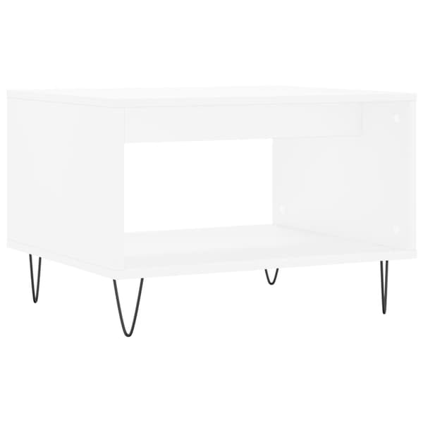 Soffbord vit 60x50x40 cm konstruerat trä