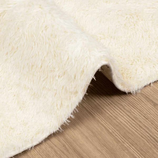 Ryamatta med lång lugg NAVARRA gräddvit 200x290 cm polyester