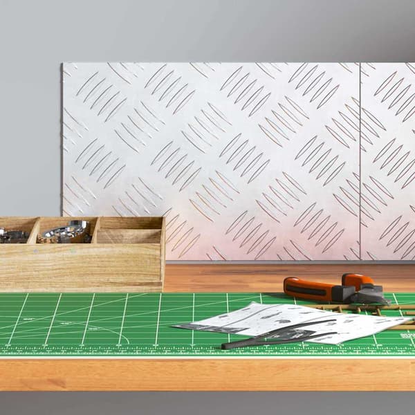 Trappsteg Rektangulär 2 pcs Silver 30 x 20 cm Aluminium