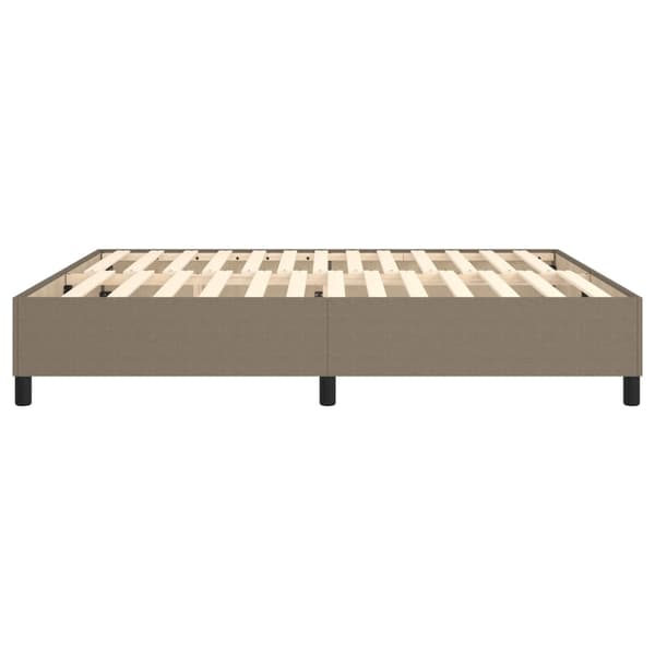 Boxspring-sängram taupe 160x200 cm tyg