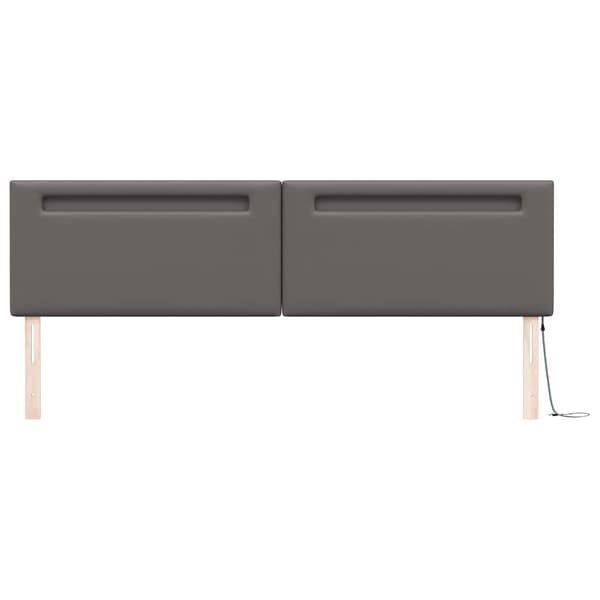 LED huvuddyna Grå 200 cm Konstläder