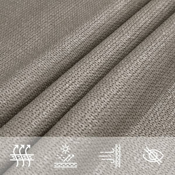 Solsegel 160 g/m² triangulär ljusgrå 4x4x4 m HDPE