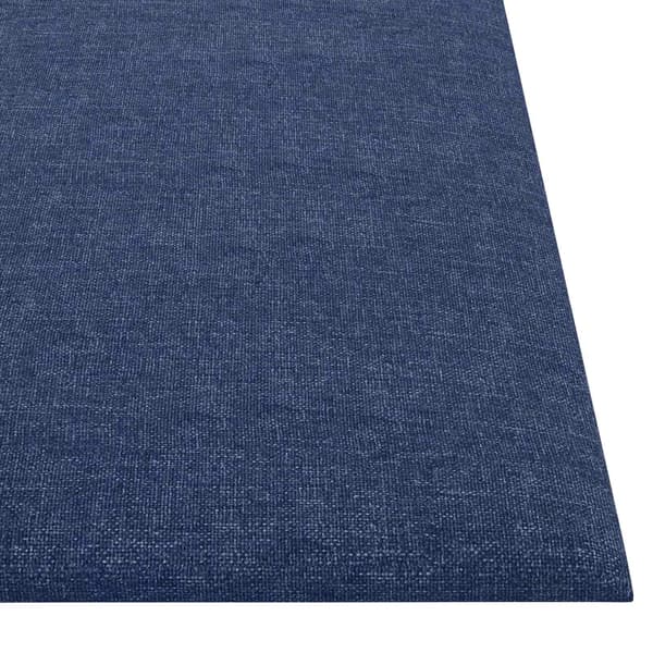 Väggsänggavel 12 pcs Blå 30 x 30 cm tyg