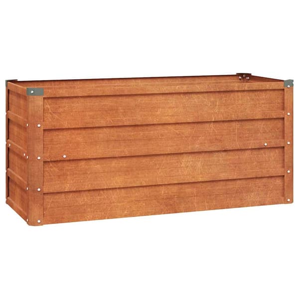 Odlingslåda rostig 100x40x45 cm rosttrögt stål