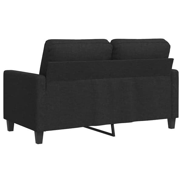 2-sitssoffa ljusgrå Svart 120 cm tyg