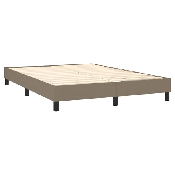 Boxspring-sängram taupe 140x200 cm tyg