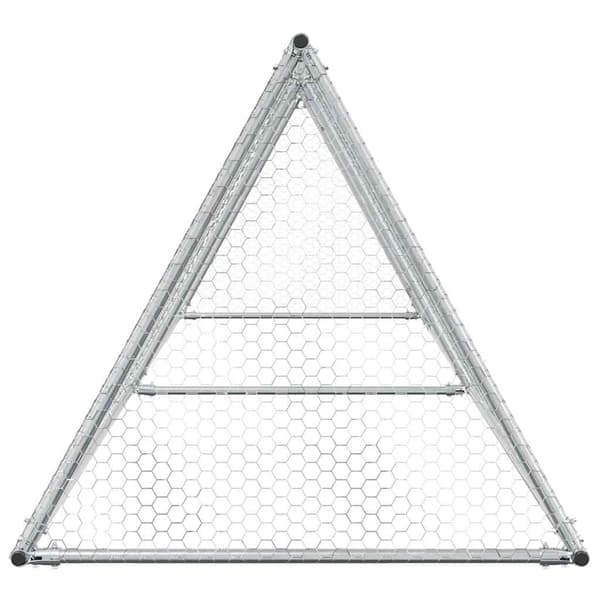 Hönsbur silver 400x105x91 cm galvaniserat stål