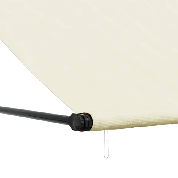 Markis infällbar gräddvit 250x150 cm tyg och stål