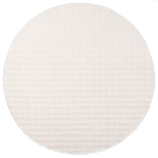 Områdesmattor Rund SIROLO Gräddvit Ø 120 CM Polyester