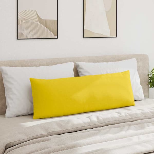Sofakuddar 2 st tyg Ljusgul 120 x 40 cm
