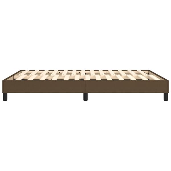 Boxspring-sängram mörkbrun 140x190 cm tyg
