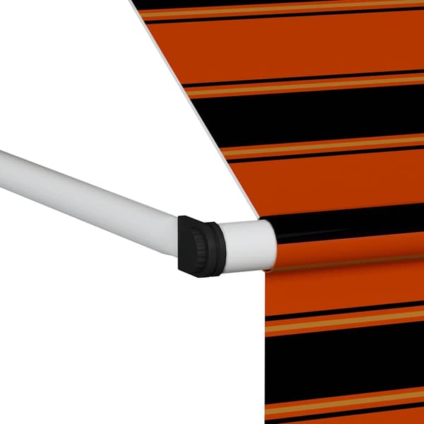 Markis manuellt infällbar 200 cm orange och brun
