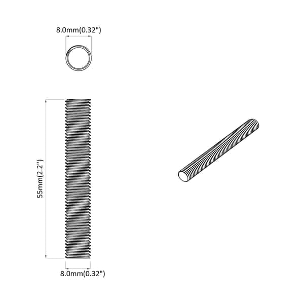 Gängat Rör 1000 pcs Silver Stål