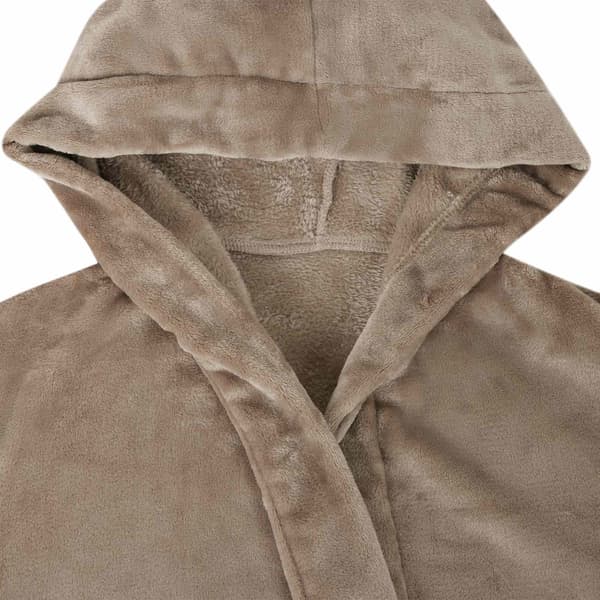 Badräkt Hoodie Kamel m Flanell