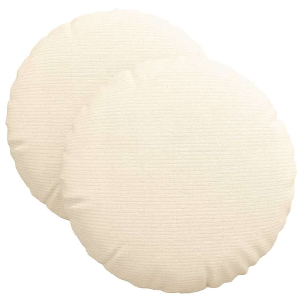 Sittkuddar 2 pcs Kräm Ø 40 cm Kordread tyg
