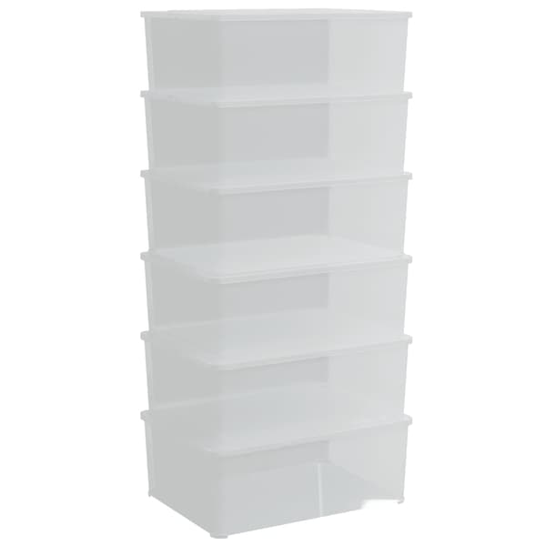 Plastlådor 6 st 10 L stapelbara