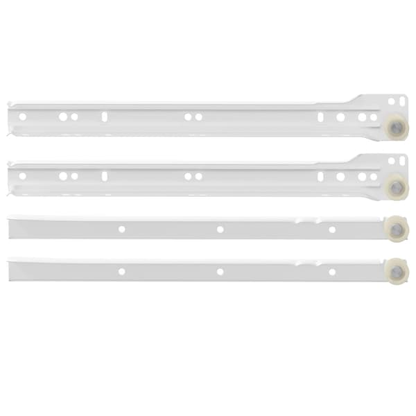 Lådräls 2 pcs Vit 300 mm Stål