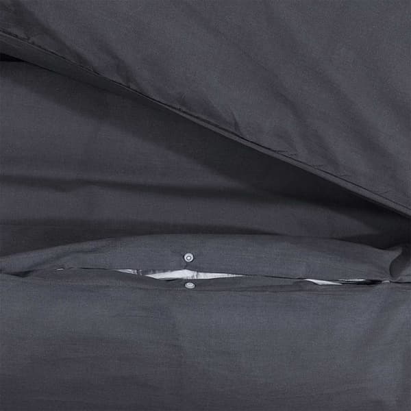 Bäddset svart 140x200 cm bomull