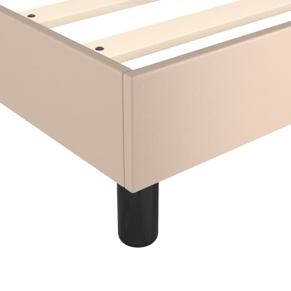 Boxspring-sängram cappuccino 90x200 cm konstläder