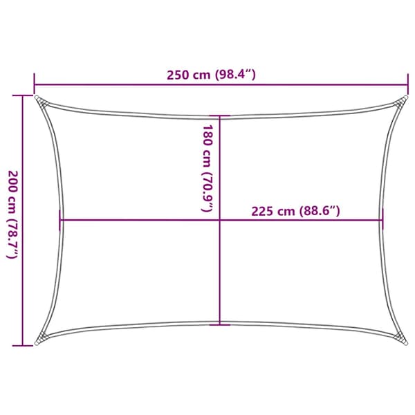 Solsegel 160 g/m² vit 2x2,5 m HDPE