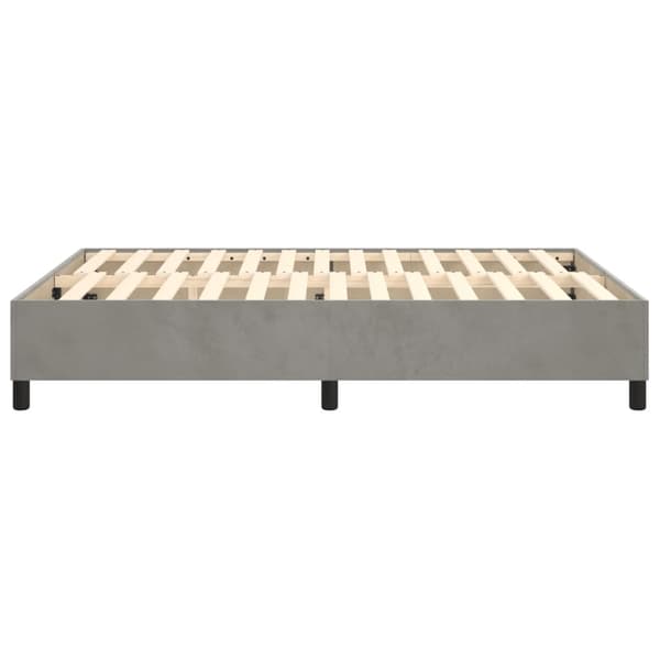 Boxspring-sängram ljusgrå 140x190 cm sammet