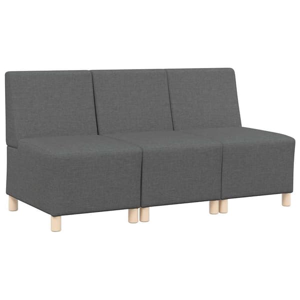 Modulsofa utan armstöd 3 pcs Mörkgrå 55 x 74 x 82 cm tyg