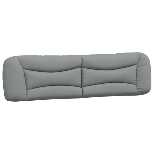 Headboard Cushion "Hvar" Light Grey 200 cm Fabric