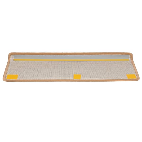 Trappmattor 10 st 65x21x4 cm beige rektangulär kant