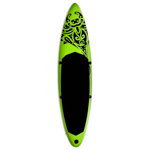 SUP-bräda uppblåsbar 305x76x15 cm grön