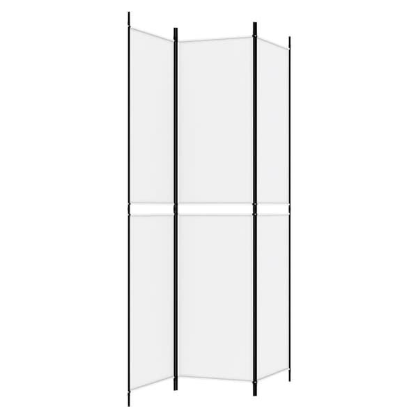 Rumsavdelare 3 paneler vit 150x220 cm tyg