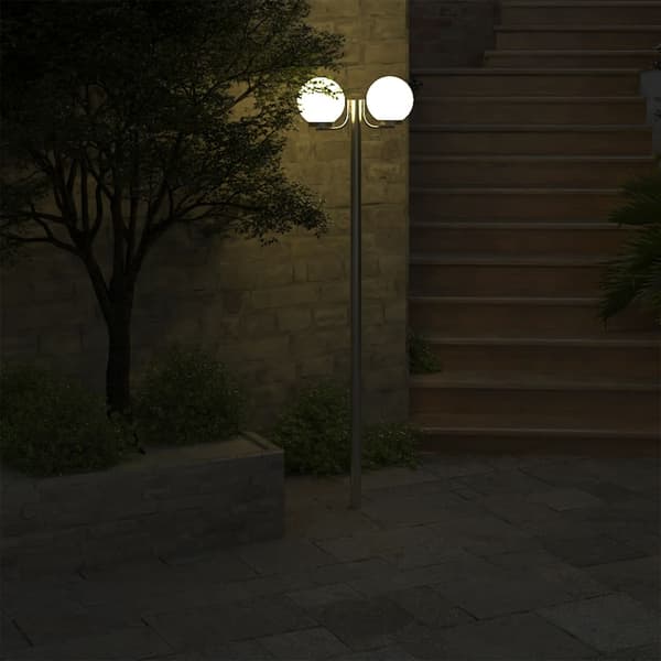 Trädgårdslampa 2 lampor 220 cm