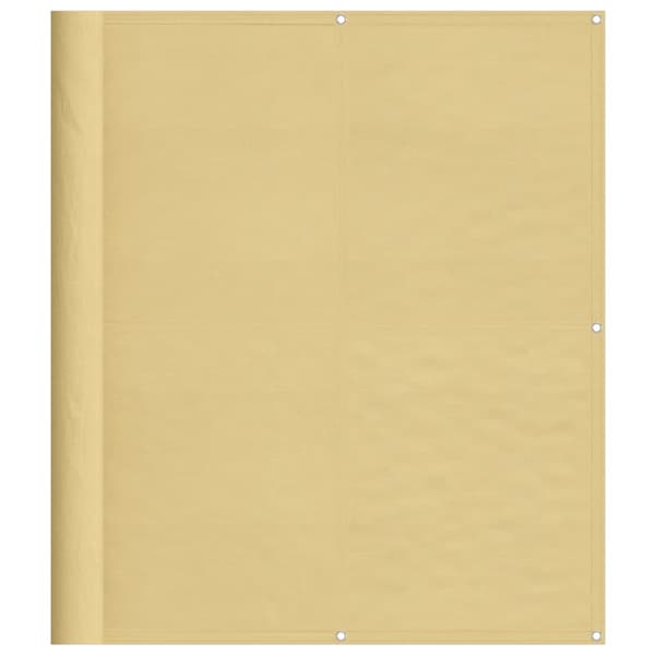 Balkongskärm sand 120x400 cm 100% polyester oxford