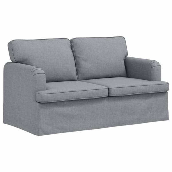 Soffset 2 pcs Ljusgrå 144 x 80 x 85 cm tyg