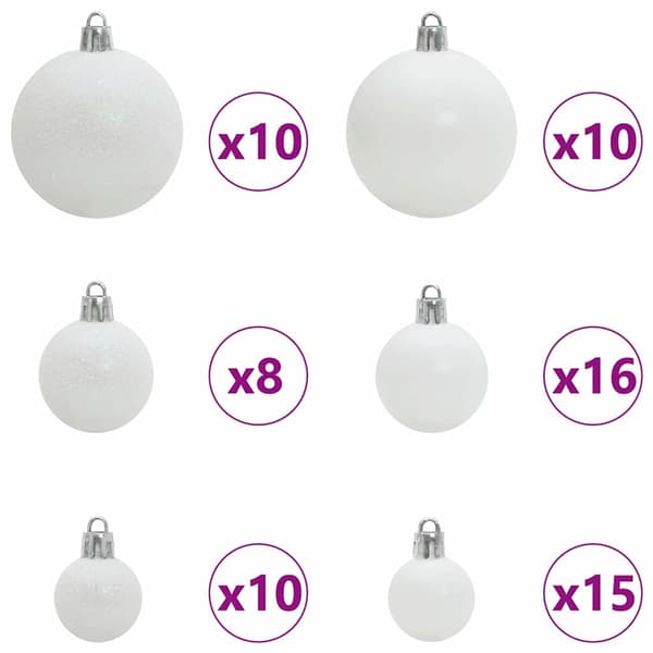 Julprydnad Set med 300 LED-lampor 120 pcs Vit Plast