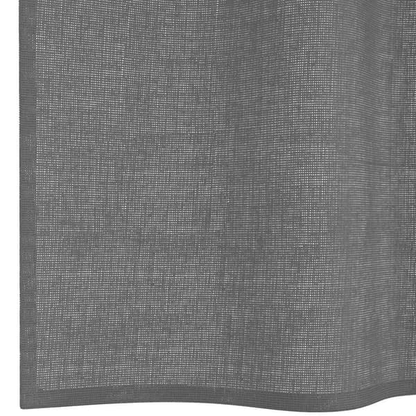 Voile gardiner med öglor 2 st mörkgrå 140x225 cm