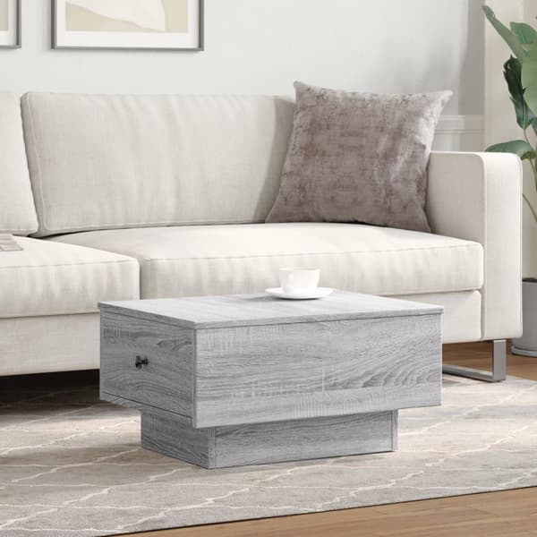 Soffbord grå sonoma 60x45x31 cm konstruerat trä