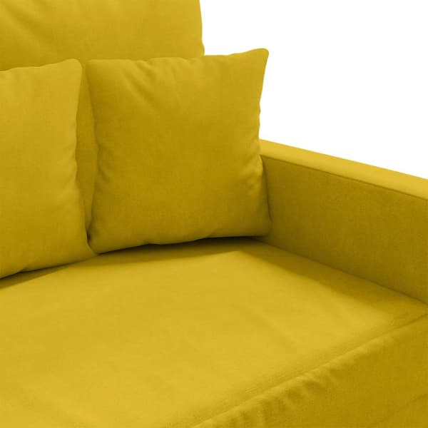 2-sitssoffa gul 140 cm sammet