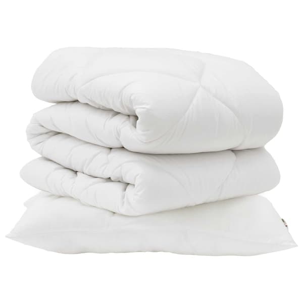 Täckeset med kudde 2 pcs Vit Mikrofiber