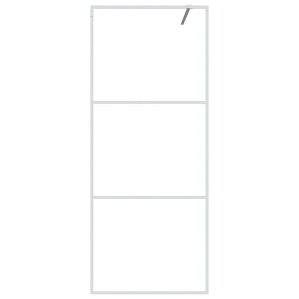 Duschvägg vit 80x195 cm klart ESG-glas