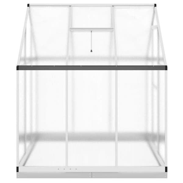 Växthus med ram silver 169x169x202 cm aluminium