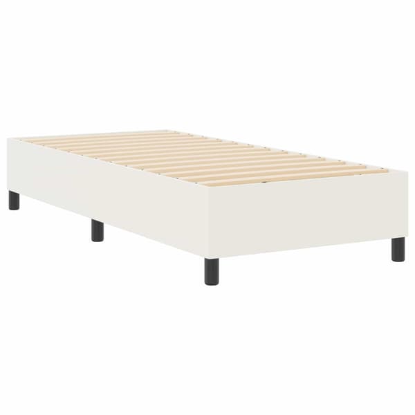 Plattform sängram Kräm 90 x 200 cm Kordread tyg